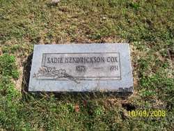 Sadie Suzanna <I>Hendrickson</I> Cox 