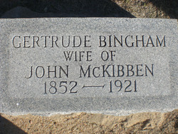 Gertrude E <I>Bingham</I> McKibben 