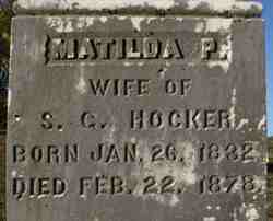 Matilda P <I>Helm</I> Hocker 