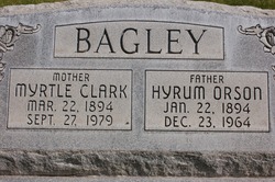 Myrtle Elvira <I>Clark</I> Bagley 