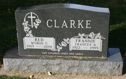 Frances Anna “Frannie” <I>Kieffer</I> Clarke 