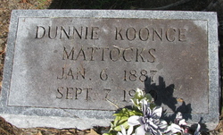 Bertha Dunnie <I>Koonce</I> Mattocks 