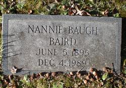 Nannie <I>Baugh</I> Baird 