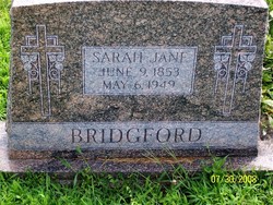 Sarah Jane <I>Redd</I> Bridgford 