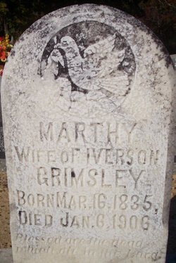 Martha Ann “Marthy” <I>Lee</I> Grimsley 