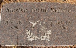 Martha Inez <I>Toelle</I> Raffety 