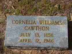 Cornelia Isabella <I>Williams</I> Cawthon 