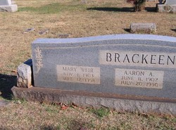 Mary <I>Weir</I> Brackeen 