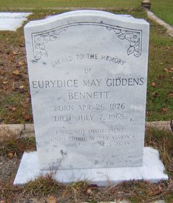 Eurydice May <I>Giddens</I> Bennett 