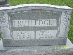 Velma Ruth <I>Crum</I> Rutledge 
