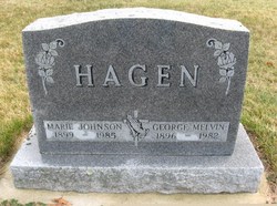 Marie “Mary” <I>Johnson</I> Hagen 