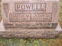 Martha M “Mattie” <I>McMillin</I> Powell 