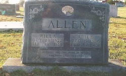 Alice A <I>Hancock</I> Allen 