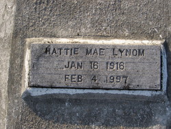 Hattie Mae <I>Bradley</I> Lynom 