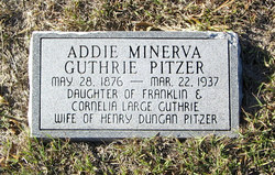 Addie Minerva <I>Guthrie</I> Pitzer 