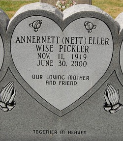 Alice Annernette “Nett” <I>Eller</I> Pickler 