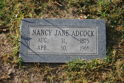 Nancy Jane <I>Hall</I> Adcock 