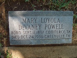 Mary Loyola <I>DeVaney</I> Powell 