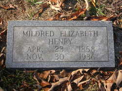 Mildred Elizabeth “Millie” <I>Smith</I> Henry 