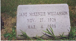 Mrs Jane <I>McKenzie</I> Williamson 