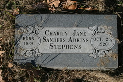 Charity Jane <I>Sanders</I> Adkins Stephens 