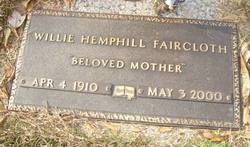 Willie <I>Hemphill</I> Faircloth 