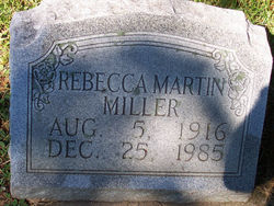 Rebecca Geraldine <I>Martin</I> Miller 