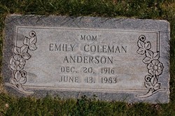 Emily America <I>Coleman</I> Anderson 