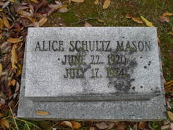 Alice <I>Schultz</I> Mason 