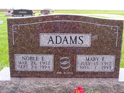 Mary Elizabeth <I>Jordan</I> Adams 