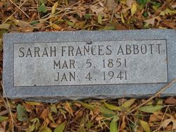 Sarah Frances <I>Bloodworth</I> Abbott 