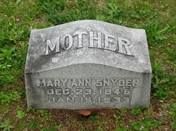 Mary Ann <I>Oatts</I> Snyder 