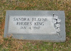 Sandra Elayne <I>Rhodes</I> King 
