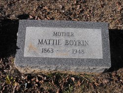 Martha Ellen “Mattie” <I>Bell</I> Boykin 