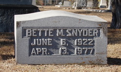 Bette M. Snyder 