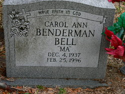 Carol Ann <I>Benderman</I> Bell 