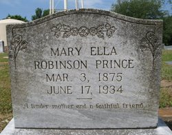 Mary Ella <I>Robinson</I> Prince 