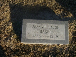 Jennie Beatrice <I>Bacon</I> Baker 