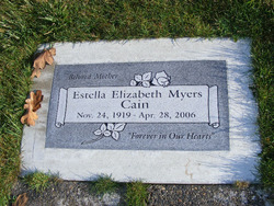Estella Elizabeth <I>Myers</I> Cain 