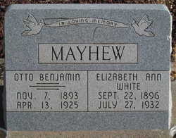 Elizabeth Ann <I>White</I> Mayhew 