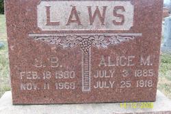 Alice Mae “Allie” <I>Griffin</I> Laws 