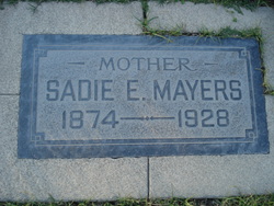 Sarah Elizabeth “Sadie” <I>Gann</I> Mayers 