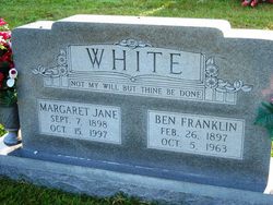 Margaret Jane <I>Johnston</I> White 