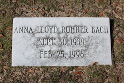 Anna Lloyd <I>Rohrer</I> Bach 