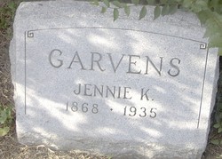 Jane Ruth “Jennie” <I>Keith</I> Garvens 
