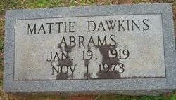 Mattie <I>Dawkins</I> Abrams 