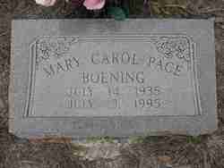 Mary Carol “Carol” <I>Pace</I> Boening 