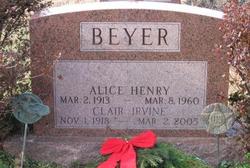 Lieut Alice Hannah <I>Henry</I> Beyer 