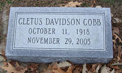 Cletus Rebecca <I>Davidson</I> Cobb 