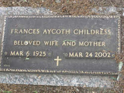 Mary Frances <I>Aycoth</I> Childress 